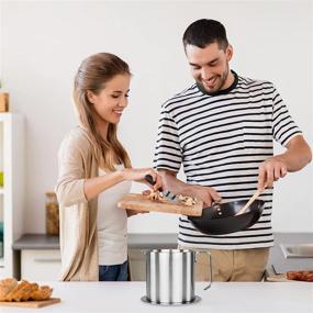 img 3 attached to 🥓 Bacon Grease Container with Strainer 1.2L Stainless Steel - Easy Grip Handle - Dust-Proof Grease Can for Cooking, Kitchen Frying Oil - GEELION