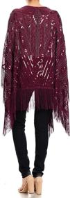 img 3 attached to Anna Kaci Oversized Fringed Evening Onesize Women's Accessories: Stunning Scarves & Wraps