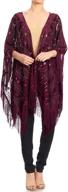 anna kaci oversized fringed evening onesize women's accessories: stunning scarves & wraps logo