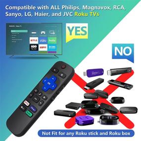 img 3 attached to Универсальный пульт Roku с кнопками для Apple TV+, Netflix, Disney+, Hulu для телевизоров Philips, JVC, RCA, Magnavox, Sanyo, LG, Haier