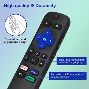 img 2 attached to Универсальный пульт Roku с кнопками для Apple TV+, Netflix, Disney+, Hulu для телевизоров Philips, JVC, RCA, Magnavox, Sanyo, LG, Haier