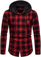 👕 ultimate comfort and style: kilborn·pataky flannel lightweight hooded closure men's shirts logo