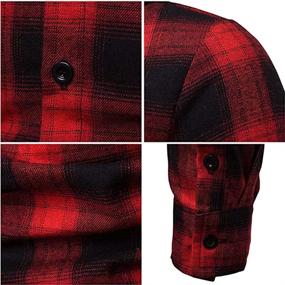 img 2 attached to 👕 Ultimate Comfort and Style: Kilborn·Pataky Flannel Lightweight Hooded Closure Men's Shirts