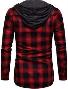 img 3 attached to 👕 Ultimate Comfort and Style: Kilborn·Pataky Flannel Lightweight Hooded Closure Men's Shirts