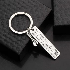 img 1 attached to Ultimate Gzrlyf Mechanic Keychain: Unleash Your Inner Knight with this Hilarious Mechanic & Machinist Gift