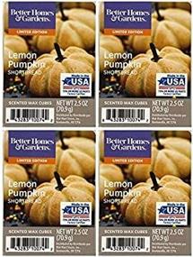 img 1 attached to 🎃 Premium 4-Pack of Better Homes and Gardens Lemon Pumpkin Shortbread Scented Wax Cubes