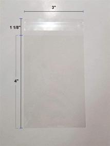 img 1 attached to 🔒 100 Count 3x4 Premium Crystal Clear Resealable Cello/Cellophane Bags by UNIQUEPACKING