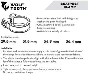 img 1 attached to 🐺 Wolf Tooth's Precision-Machined Seatpost Clamp: Unmatched Performance and Quality