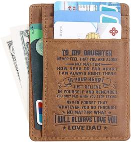 img 2 attached to Premium Leather Wallets for Men: Stylish Minimalistic Accessories with Daughter Husband Blocking Technology