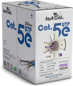 img 4 attached to High-Speed Cat5e Ethernet Cable 1000ft - 24 AWG, CMR, Insulated Bare Copper Wire 🔌 Internet Cable with FastReel - 350MHZ / Gigabit Speed UTP LAN Cable - CMR (Purple)