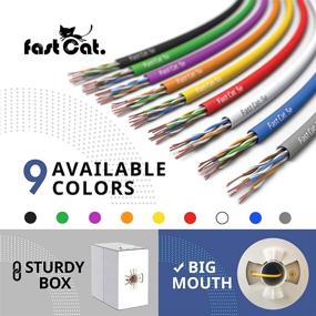 img 2 attached to High-Speed Cat5e Ethernet Cable 1000ft - 24 AWG, CMR, Insulated Bare Copper Wire 🔌 Internet Cable with FastReel - 350MHZ / Gigabit Speed UTP LAN Cable - CMR (Purple)