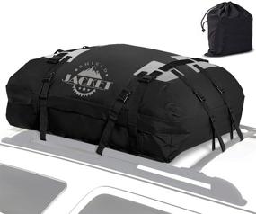 img 4 attached to 🚗 15 Cubic Feet Waterproof Car Rooftop Cargo Carrier - Ideal for Travel or Off-Roading - Shield Jacket, Double Vinyl Construction, Easy to Use - Suitable for Cars, Vans, and SUVs (Black)