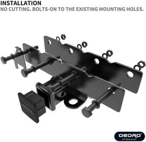 img 2 attached to 🚙 OEdRo 2" Задний фаркоп для прицепа для Jeep Wrangler JL JLU 2018-2021 2-дверный и 4-дверный (не совместим с моделями JK 2018 года) - набор для буксировки с защитной крышкой для фаркопа