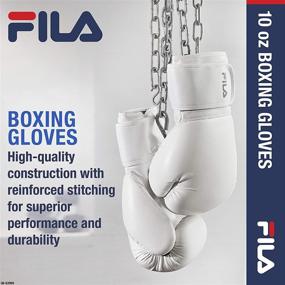 img 3 attached to FILA Accessories Boxing Gloves for Men & Women - Kickboxing, Heavy Bag Punching Mitts, MMA, Muay Thai, Sparring Pro Training Equipment (10, 12, 14, 16, 18 oz) - Superior Protection and Performance for All Skill Levels