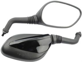 img 4 attached to 🛵 Enhance Visibility on Your GY6 Scooter: GOOFIT 8mm Black Rear View Mirror Pair for 50cc-250cc Scooter Moped Motorcycle