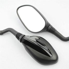 img 1 attached to 🛵 Enhance Visibility on Your GY6 Scooter: GOOFIT 8mm Black Rear View Mirror Pair for 50cc-250cc Scooter Moped Motorcycle