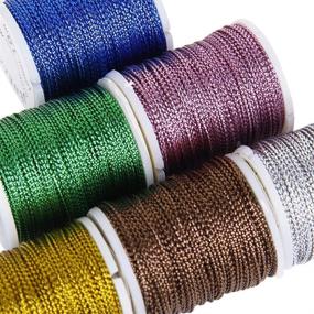 img 3 attached to 🎨 ROSENICE 10M 0.5mm Strings Ropes Cords for DIY Necklace Bracelet Craft Making - Set of 10 Colors