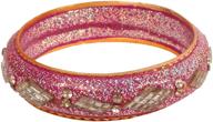 🔮 indian bollywood choice: touchstone mughal kundan polki look meenakari faux hand woven silk thread colorful rhinestone designer bangle bracelets for women. logo