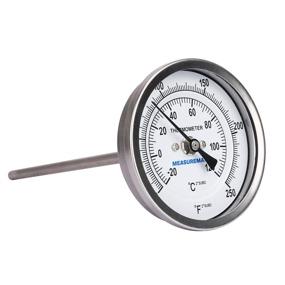 img 3 attached to 🌡️ Measureman Stainless Steel Pot Thermometer, 3" Dial, 6" Stem, 0-250°F/-20-120°C, +/-1% Accuracy, Adjustable, 1/2" NPT Back Mount