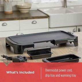 img 1 attached to 🔌 Versatile BLACK+DECKER Family-Sized Electric Griddle: With Warming Tray & Drip Tray