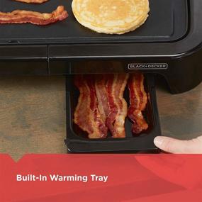 img 2 attached to 🔌 Versatile BLACK+DECKER Family-Sized Electric Griddle: With Warming Tray & Drip Tray