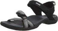 stylish and comfortable: teva women's verra sandal in black - perfect athletic shoes for women logo