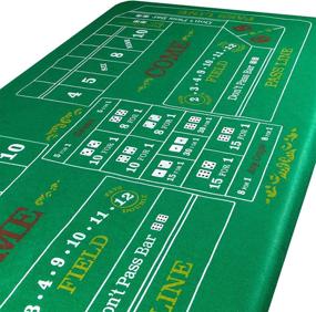 img 3 attached to Versatile Casino Table Felt - Dual-Sided Cloth for Craps, Roulette, 🎲 Poker, and Blackjack - Premium Green, Red, & Black Fabric Cover Mat