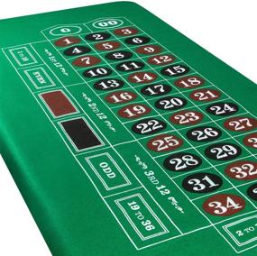 img 2 attached to Versatile Casino Table Felt - Dual-Sided Cloth for Craps, Roulette, 🎲 Poker, and Blackjack - Premium Green, Red, & Black Fabric Cover Mat