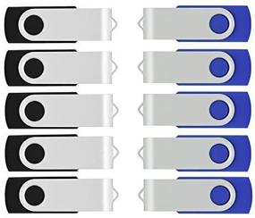 img 3 attached to VICFUN 50 Pack 1GB USB Flash Drive - Half Blue/Half Black - USB 2.0 - High-Quality Storage Solution