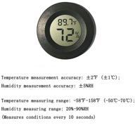 🌡️ 2-pack mini digital temperature humidity meters gauge indoor thermometer hygrometer lcd display fahrenheit (℉) for humidors, greenhouse, garden, cellar (2-pack) logo