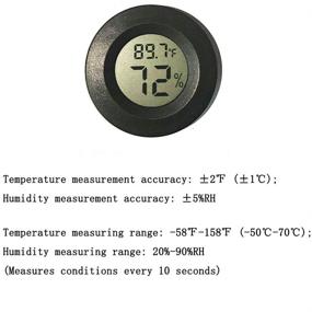 img 1 attached to 🌡️ 2-Pack Миницифровые термогигрометры с LCD-дисплеем для внутренних помещений с отображением в градусах Фаренгейта (℉) для боксов для хранения сигар, теплиц, садов, подвалов (2-Pack)