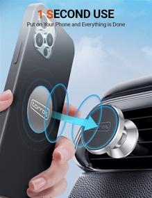 img 2 attached to 📱 TORRAS Magnetic Car Phone Mount [Travel-Friendly & Rental Car Compatible] Vent Mount [Simple to Use] Universal Cell Phone Holder for iPhone 13, 12, 11 Pro, Xs Max, XR, Galaxy Note, and All Smartphones