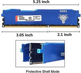 img 3 attached to Blue 8GB DDR3 RAM Kit - 2x4GB 240-pin, 1600MHz PC3-12800U, CL11, Non-ECC Unbuffered Desktop Memory