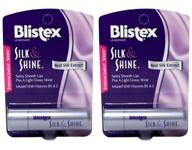 💋 blistex silk & shine lip moisturizer 0.13 oz pack of 2: achieve soft and glossy lips with this effective lip balm duo! logo