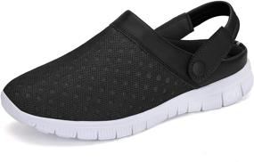 img 4 attached to SAGUARO Men's Outdoor Walking Slip-on Sandals - Ideal Shoes for Adventure