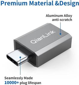 img 3 attached to 🔌 2-портовый адаптер USB C к USB 3.0, USB C мужской к USB A женскому адаптеру - совместим с MacBook Pro 2017/2016, Google Chromebook Pixelbook, Samsung Galaxy S10 S9 S8+ Note8, Google Pixel 2/2XL и многими другими!