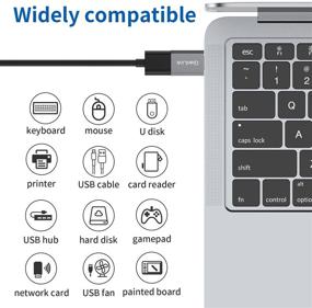 img 2 attached to 🔌 2-портовый адаптер USB C к USB 3.0, USB C мужской к USB A женскому адаптеру - совместим с MacBook Pro 2017/2016, Google Chromebook Pixelbook, Samsung Galaxy S10 S9 S8+ Note8, Google Pixel 2/2XL и многими другими!