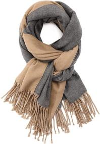 img 4 attached to 🧣 Womens Winter Oversized Cashmere Scarves: Stay Warm in Style with Women's Accessories and Wraps