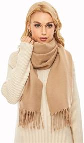 img 3 attached to 🧣 Womens Winter Oversized Cashmere Scarves: Stay Warm in Style with Women's Accessories and Wraps