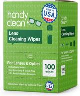 🧽 handyclean lens and glass cleaning wipes - 100ct pre-moistened, quick-drying: ideal for eyeglasses, cameras, cell phone screens logo
