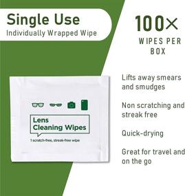 img 3 attached to 🧽 HandyClean Lens and Glass Cleaning Wipes - 100ct Pre-Moistened, Quick-Drying: Ideal for Eyeglasses, Cameras, Cell Phone Screens