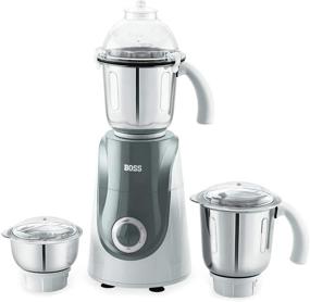 img 4 attached to 🔌 BOSS Crown Mixer Grinder: Powerful 1400ml Wet Jar, 1150ml Dry Jar, & 450ml Chutney Jar, White & Grey