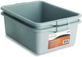 img 4 attached to 📦 Artisan Utility Bus Box and Storage Bin: 2-Pack of Gray, 15.5" x 21" x 7" with Convenient Handles