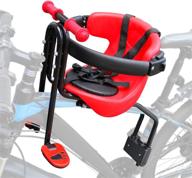 baby bicycle seat - front mounted child bike seat with handrail for adults logo