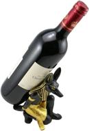 premium resin anubis wine rack holder - egyptian deity wine bottle stand, novelty gift for kitchen, home room decoration (resin - anubis) логотип