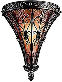 img 1 attached to Kichler Marchesa Glass Wall Sconce Lighting, 1-Light, 60 Watts, Terrene Bronze, 17.5-Inch