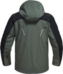 img 2 attached to Rdruko Men's Outdoor Softshell Jacket: Full Zip, Fleece Lined, Waterproof - Ideal for Hiking and Climbing with Hood