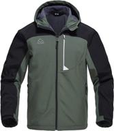 rdruko men's outdoor softshell jacket: full zip, fleece lined, waterproof - ideal for hiking and climbing with hood logo