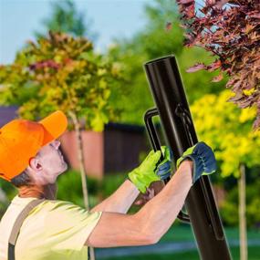 img 1 attached to 🏗️ Efficient Urban Deco Fence Post Driver: 24 Inch Steel Head with Handle, Brown Hand Post Pounder