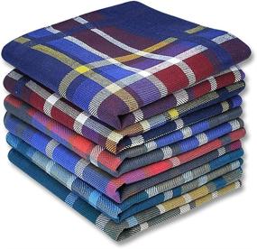 img 4 attached to 🧣 Zenssia Men's Cotton Handkerchiefs Assorted Colors: Stylish Accessories for Any Occasion